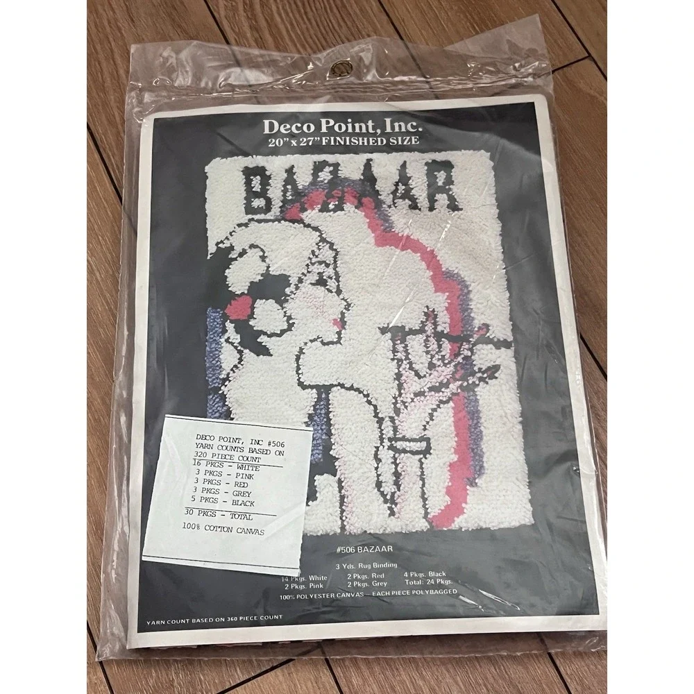 Vintage Deco Point Art Harper's Bazaar Magazine Latch Hook